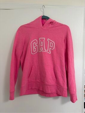 GAP Bright Pink Pullover Hoodie with Logo